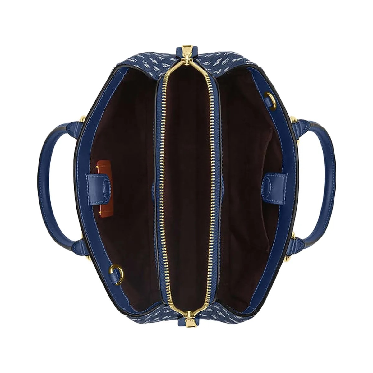 Coach Savannah Small Carryall Bag With Floral Print Gold-Deep Blue Multi - HypeFly India View 3