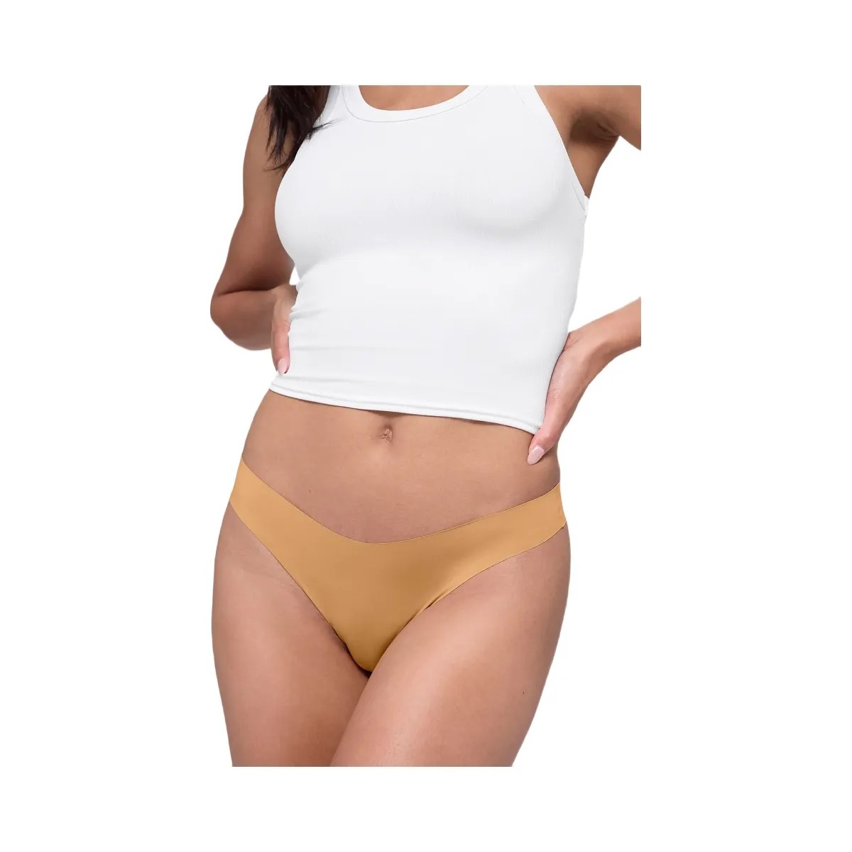 Alo Women's Airbrush Invisible Thong - Sand - HypeFly India View 1
