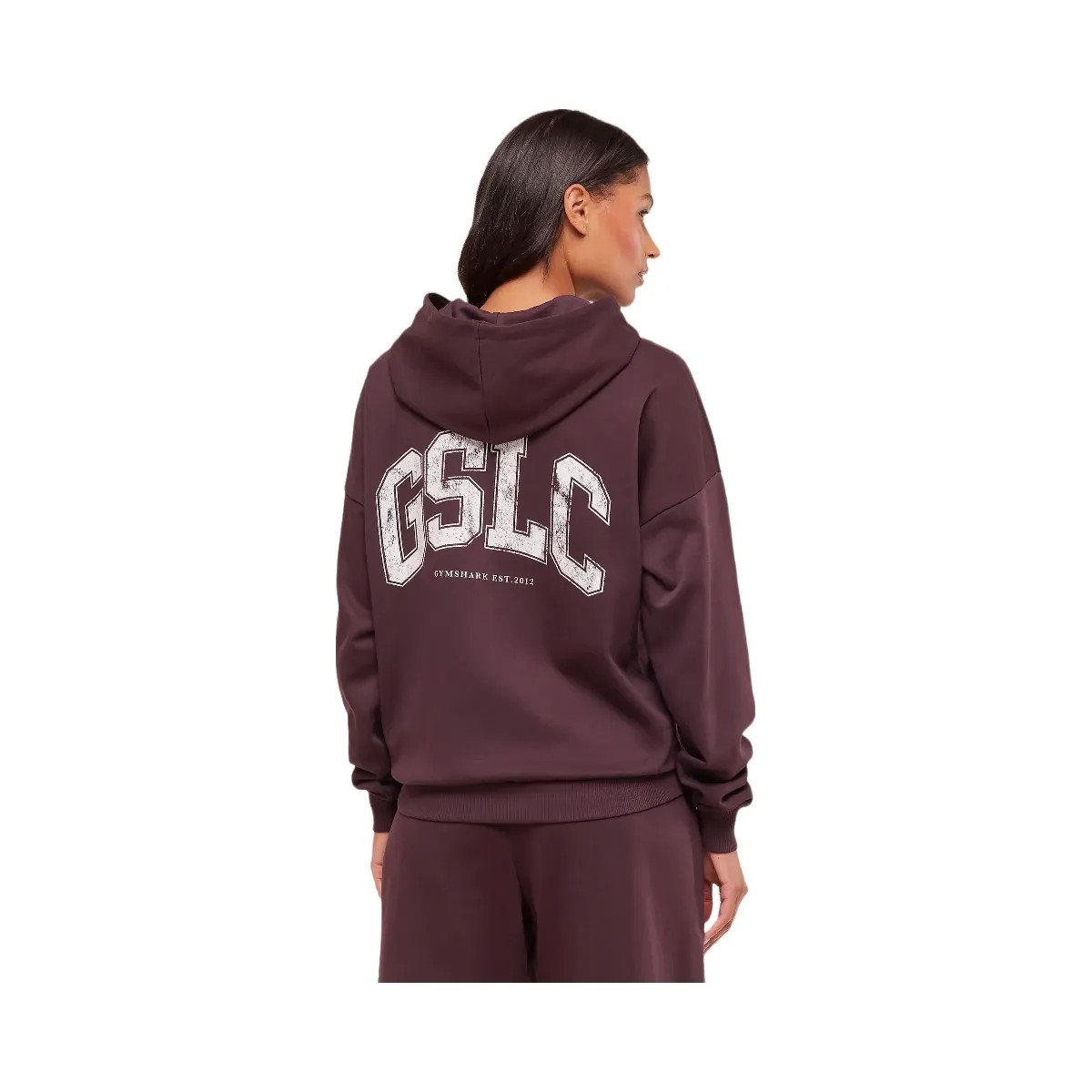 Gymshark GSLC Graphic Zip Up Hoodie - Cherry Purple - HypeFly India View 2