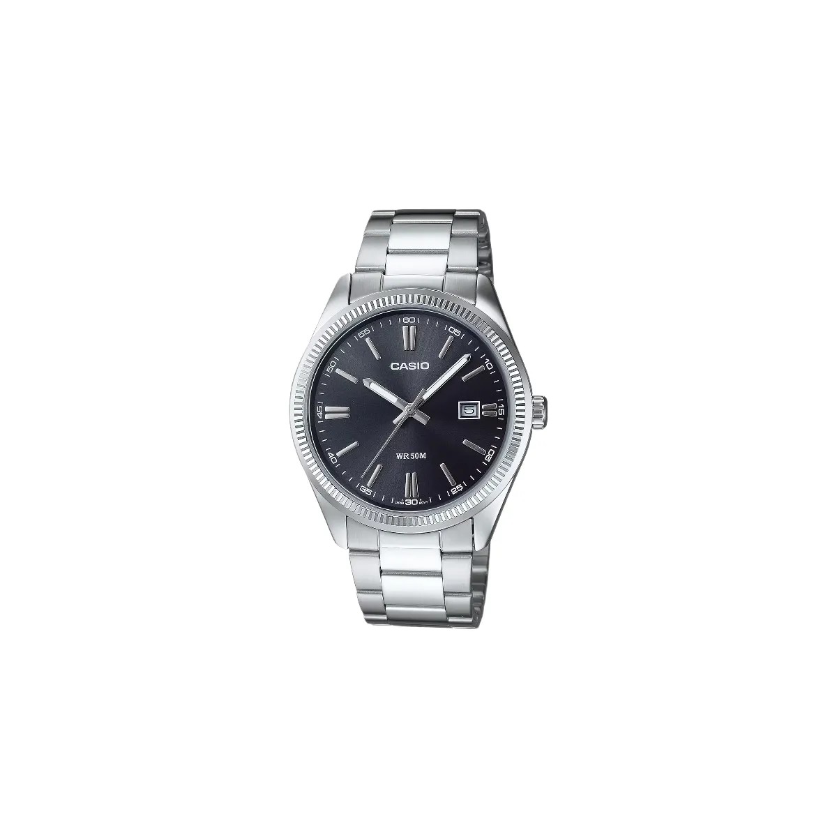 Casio Analog Black Enticer MTP 1302PD 1A1VEF - HypeFly India View 1