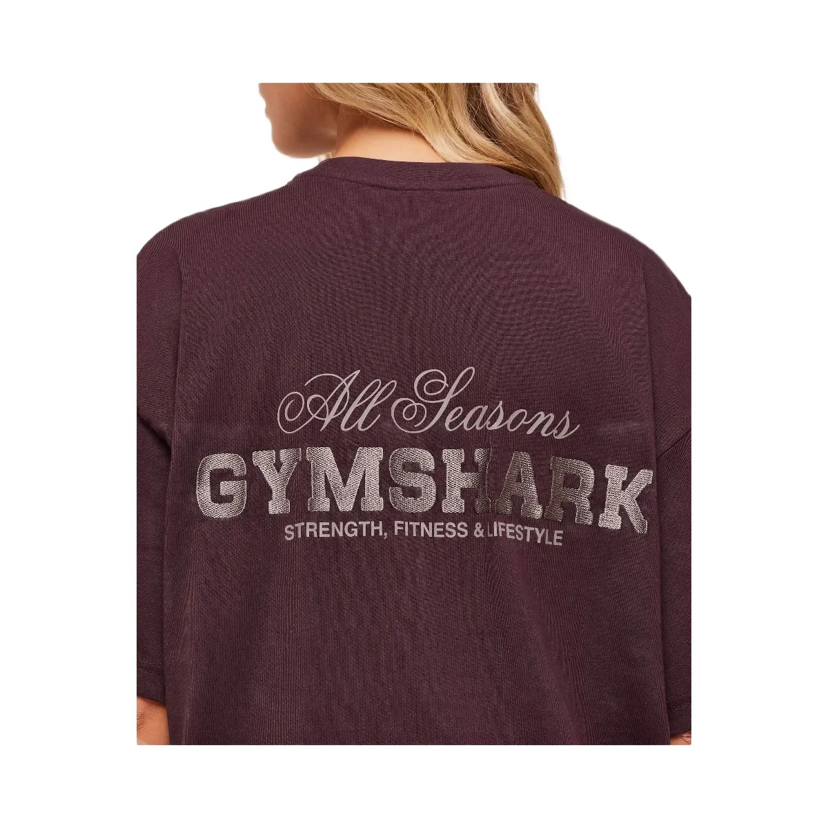 Gymshark All Seasons Graphic Short Sleeve T-Shirt - GS Cherry Purple - HypeFly India View 4