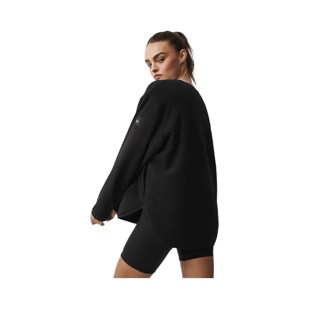 Alo Women's Polar Fleece Take Note Jacket - Black - HypeFly India View 3