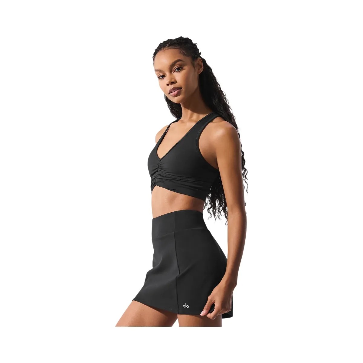 Alo Women's Wild Thing Bra - Black - HypeFly India View 4