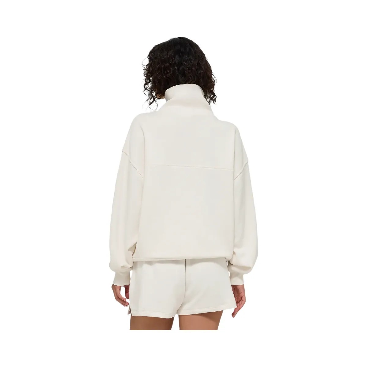 Alo Women's Hazy Mock Neck Pullover - Ivory - HypeFly India View 4
