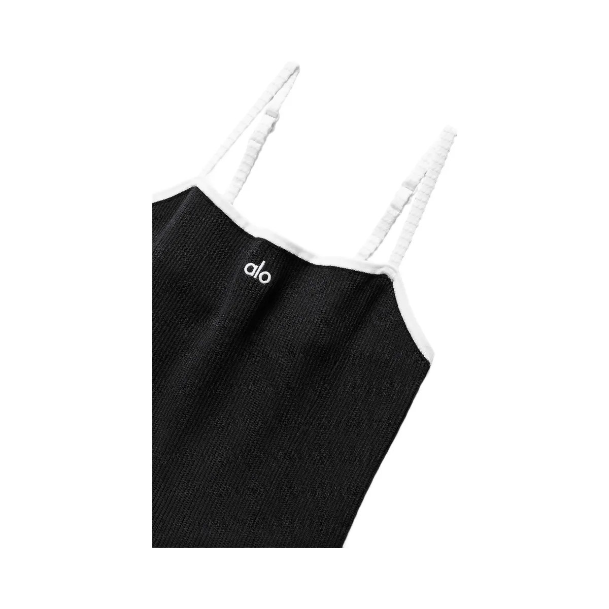 Alo Women's Ribbed Sweater Knit Highline Dress - Black/White - HypeFly India View 5