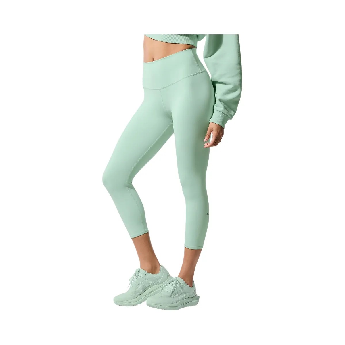 Alo Women's High-Waist Airbrush Capri - Spearmint - HypeFly India View 1