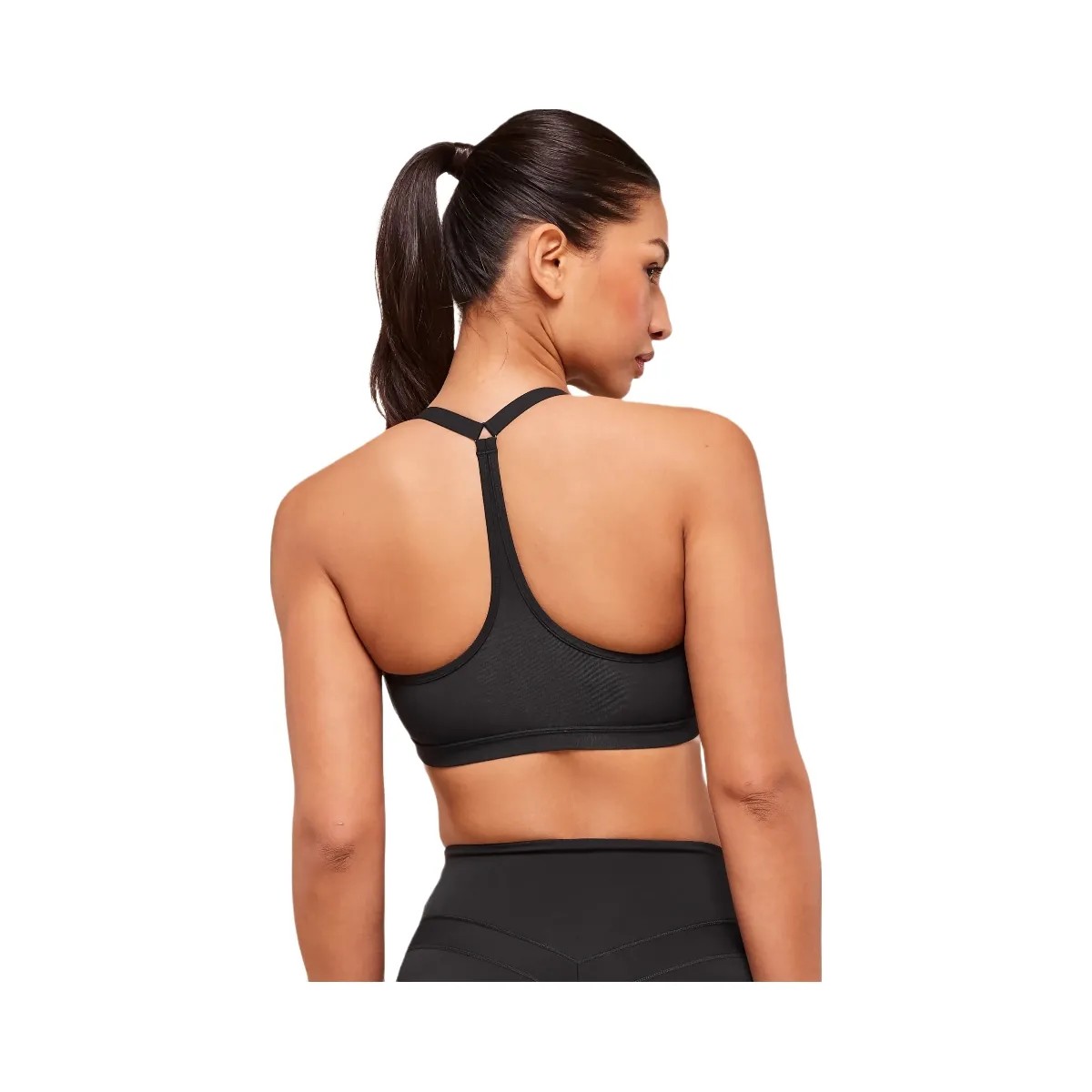 Gymshark Cotton Racerback Sports Bra - Black - HypeFly India View 6
