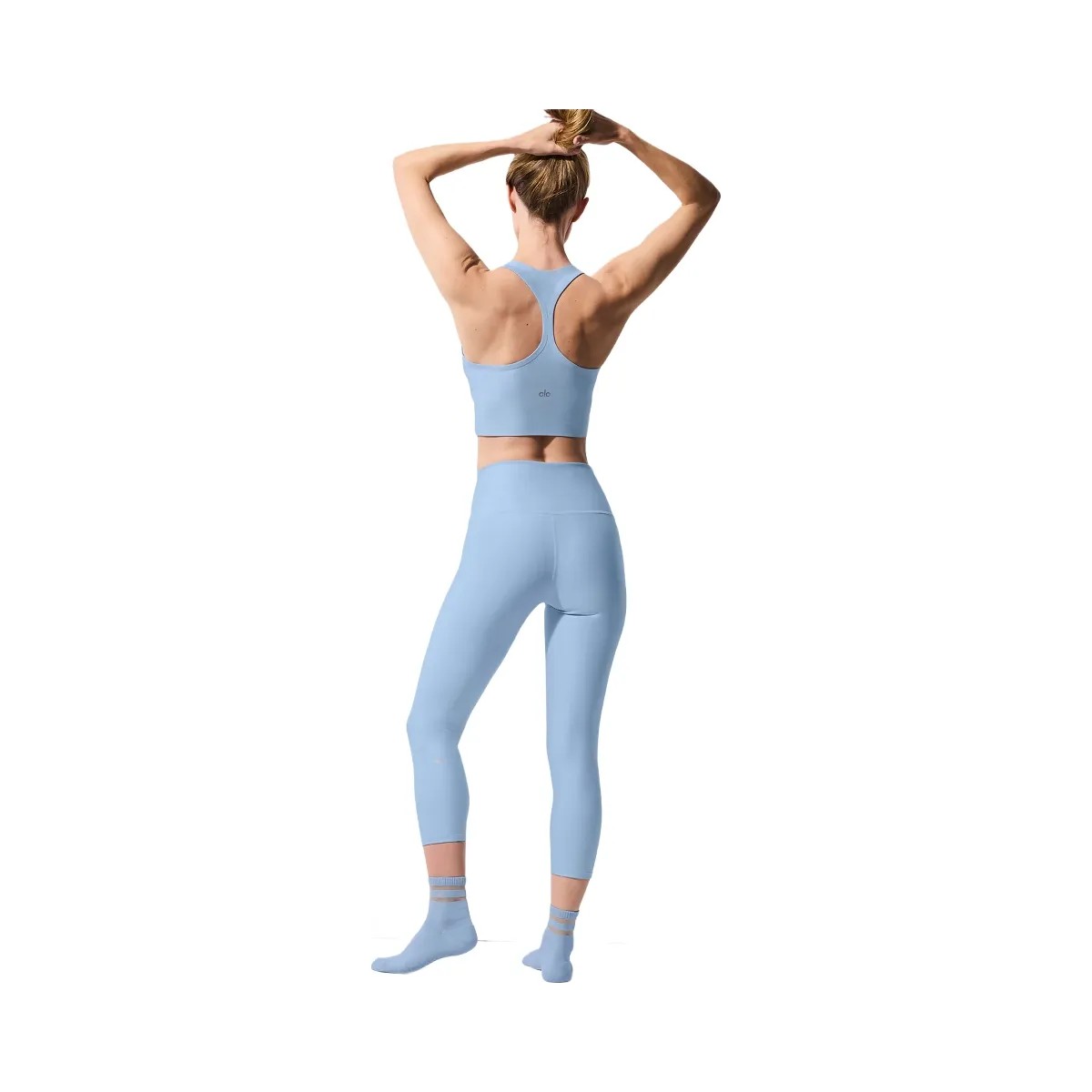Alo Women's High-Waist Airlift Capri - Seashell Blue - HypeFly India View 2