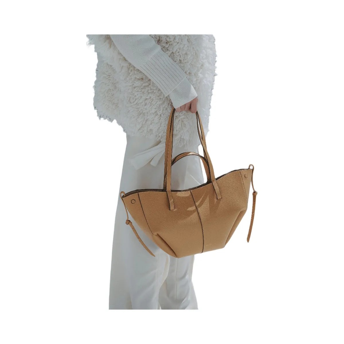 Polene Cyme Mini Textured Ocher - HypeFly India View 3