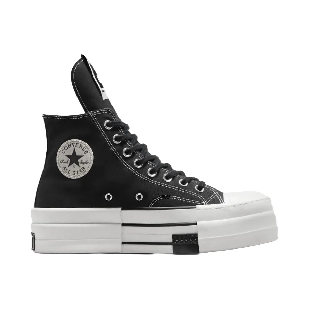 Converse Drkshdw Chuck Taylor All Star Dbl Drkstar Hi Rick Owens Drkstar Black - HypeFly India View 1