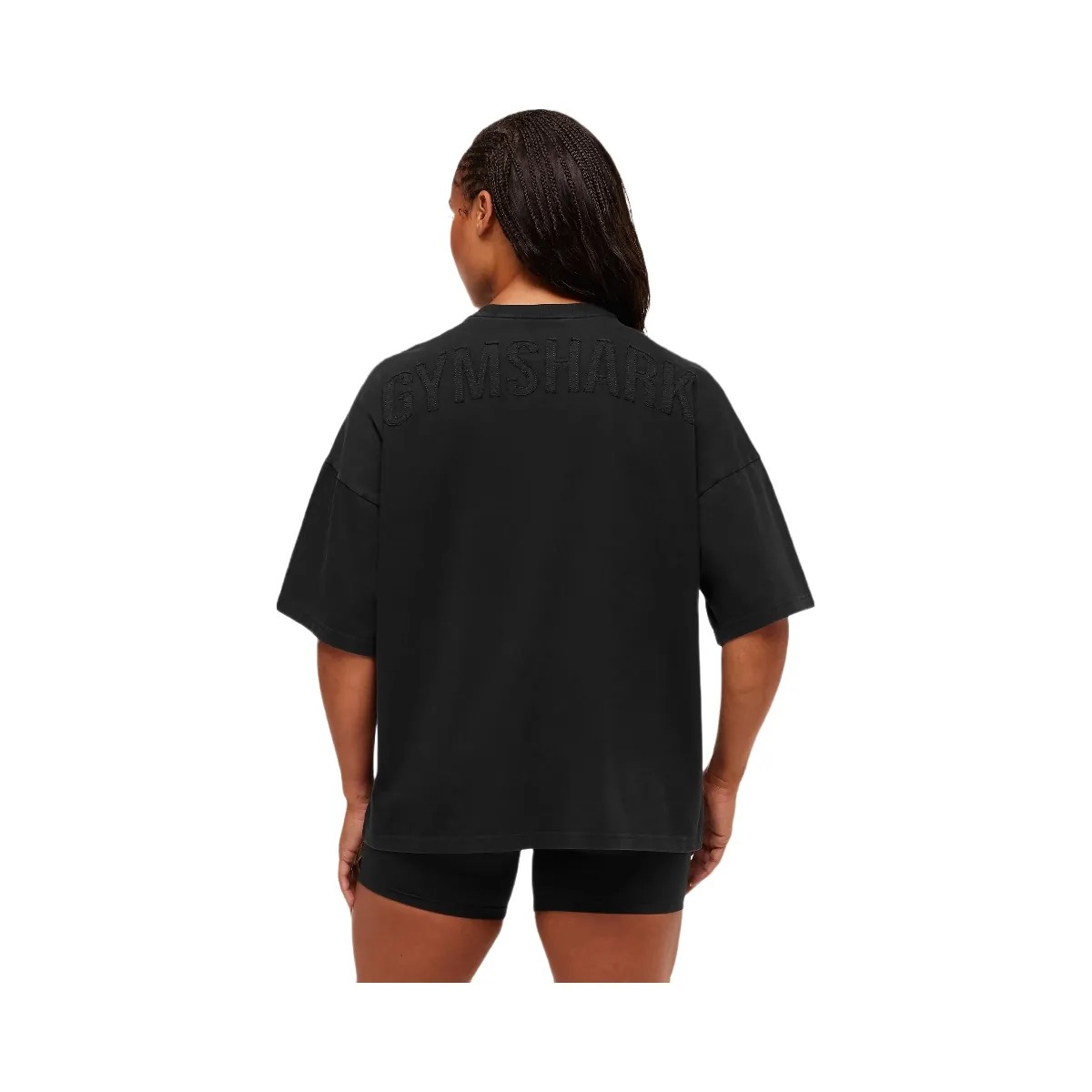Gymshark Power Washed Oversized T-Shirt - Black/Acid Wash Small Ball - HypeFly India View 6