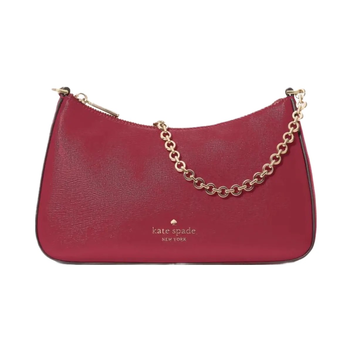 Kate Spade Margot Textured Patent Leather Convertible Crossbody Red Jam - HypeFly India View 1