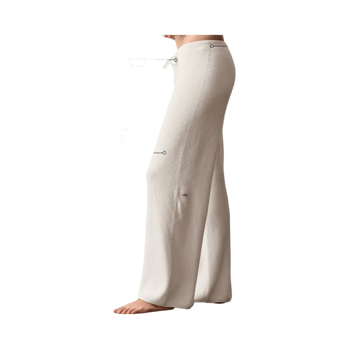 Alo Women's Supernatural Sweater Pant - Ivory - HypeFly India View 2