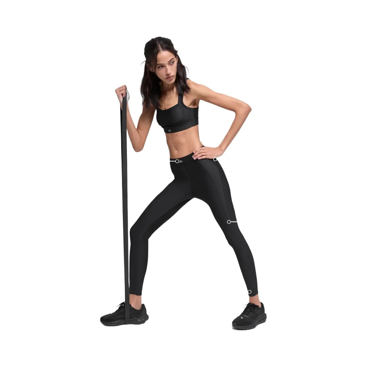 Alo Women's Airlift High-Waist Ignite 7/8 Legging - Black - HypeFly India View 2