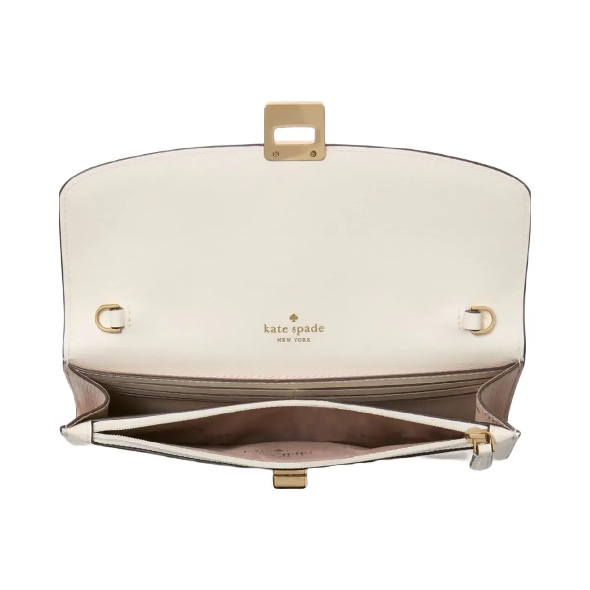 Kate Spade Phoebe Turnlock Wallet on chain Toasted Hazelnut Multi - HypeFly India View 4