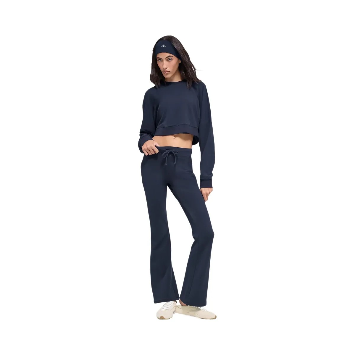 Alo Women's Sway Bootcut Sweatpant - Navy - HypeFly India View 4