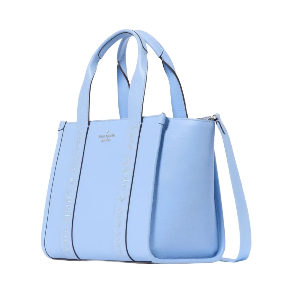 Kate Spade Kip Leather Small Tote Periwinkle Sky - HypeFly India View 3