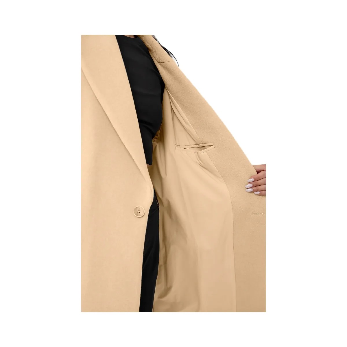 Alo Women's Wool Gameday Overcoat - Camel - HypeFly India View 4