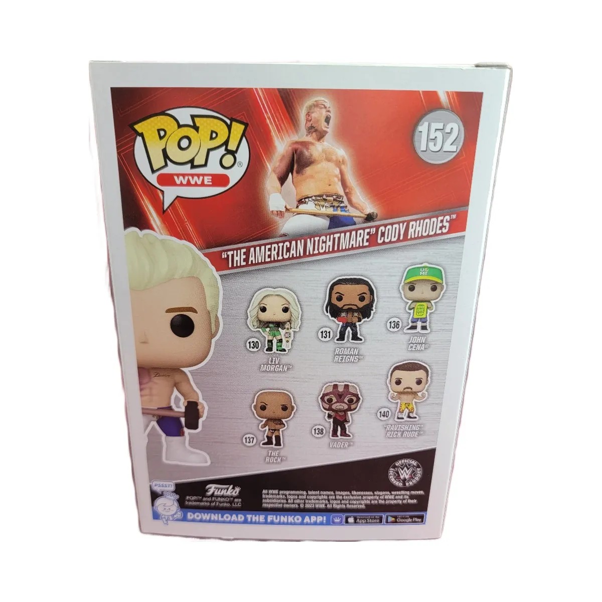 Funko Pop! Cody Rhodes # 152 (nib)
With pop protector #152 - HypeFly India View 6