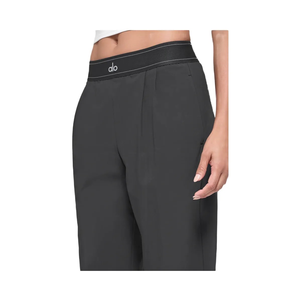 Alo Women's Suit Up Trouser (Regular) - Anthracite - HypeFly India View 3