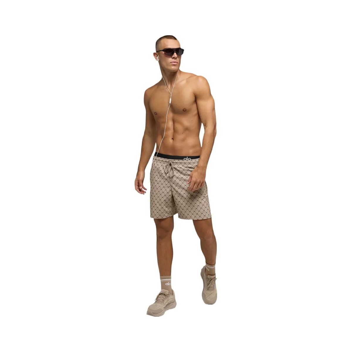 Alo Men's 7" Diamond Circuit Short - Gravel/Espresso - HypeFly India View 1