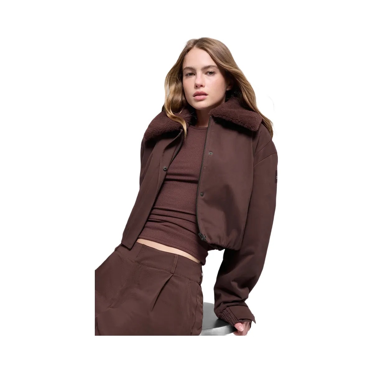 Alo Women's Navigator Jacket - Brownstone - HypeFly India View 4