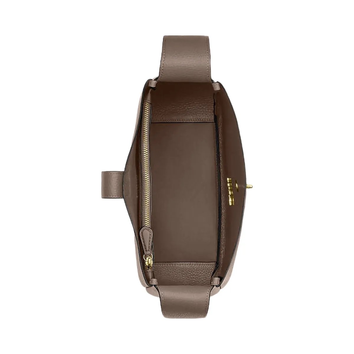 Coach Hadley Convertible Crossbody Bag Pebbled Leather-Gold-Dark Stone - HypeFly India View 4