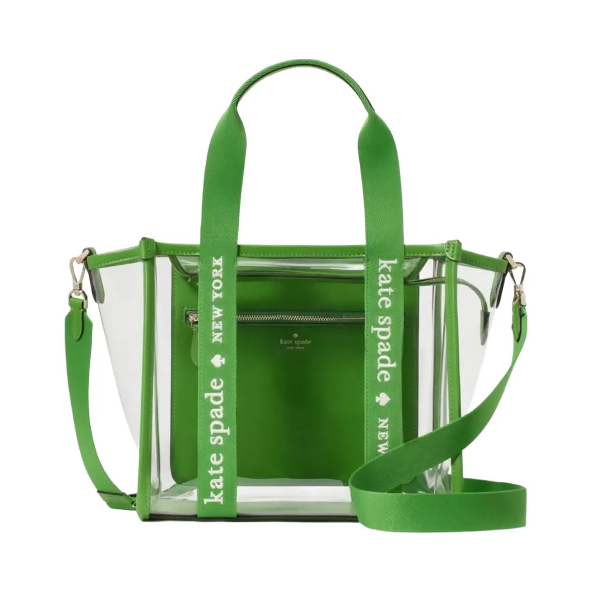 Kate Spade Kip Clear Small Tote KS Green - HypeFly India View 1