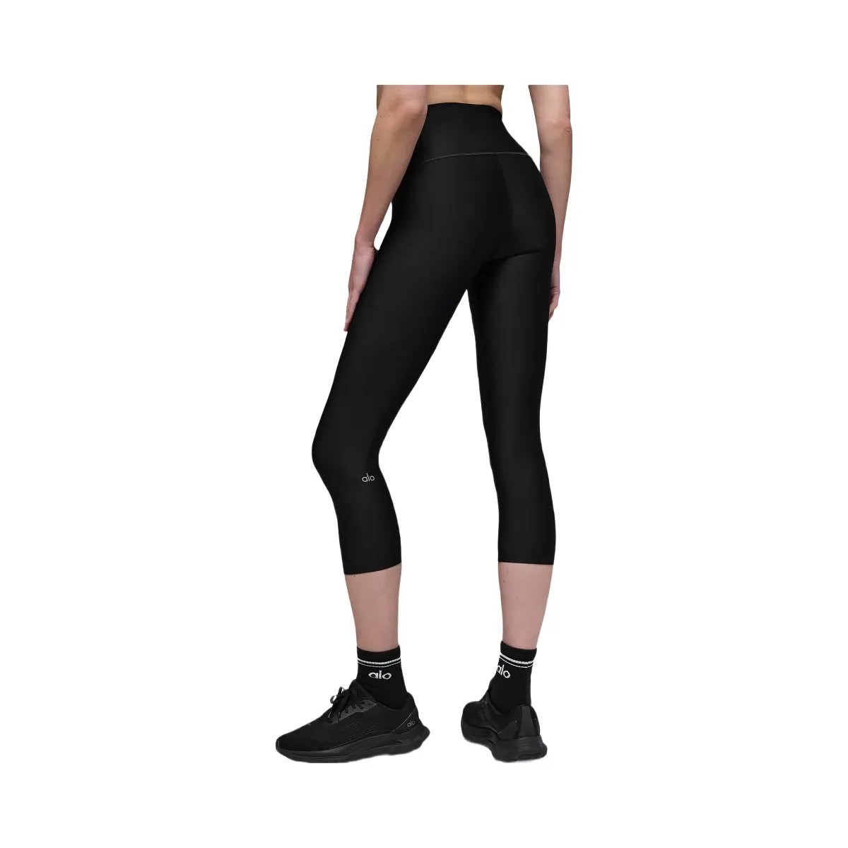 Alo Women's High-Waist Airlift Capri - Black - HypeFly India View 3