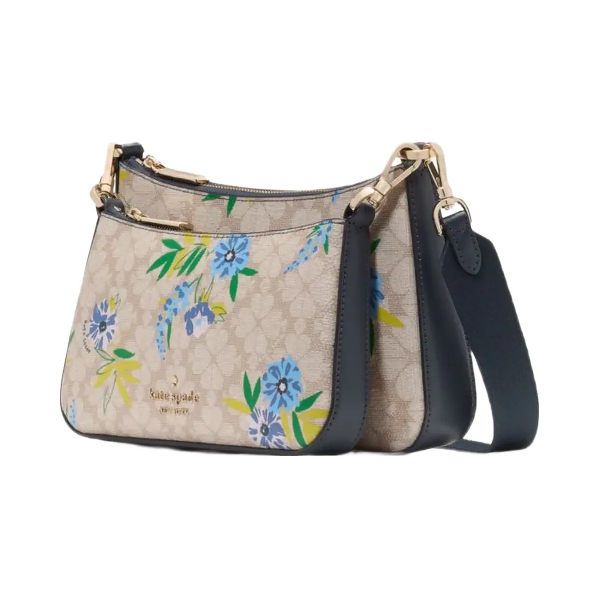 Kate Spade Duet Spade Flower Floral Crossbody Blazer Blue Multi - HypeFly India View 3