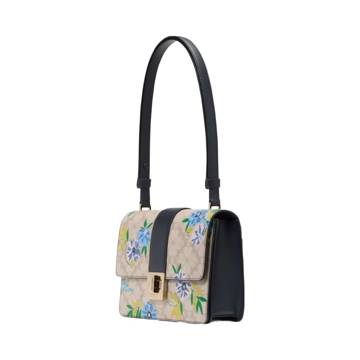 Kate Spade Flower Floral Small Flap Shoulder Bag Blazer Blue Multi - HypeFly India View 3