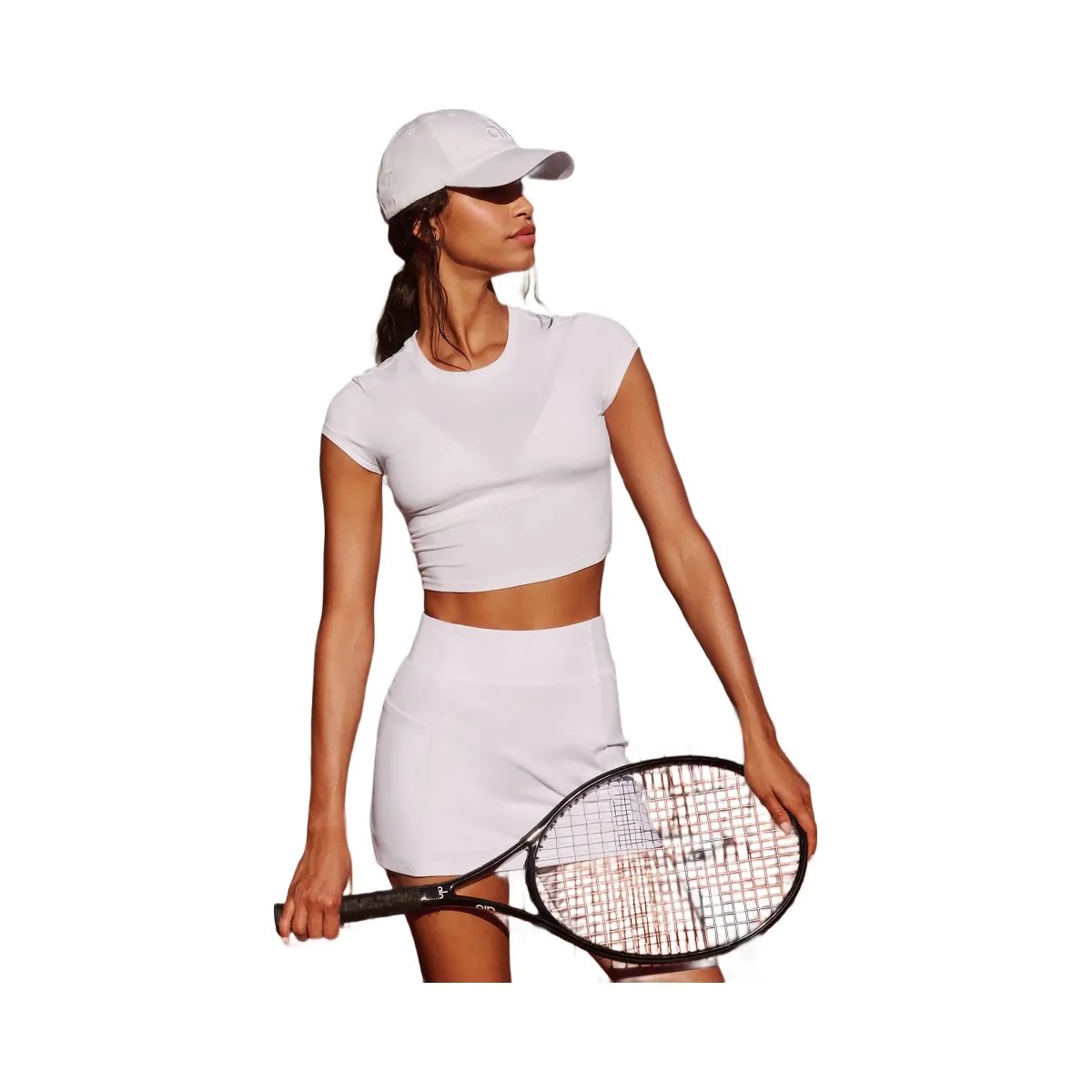 Alo Women's Airbrush High-Waist Good Form Tennis Skirt - White - HypeFly India View 6