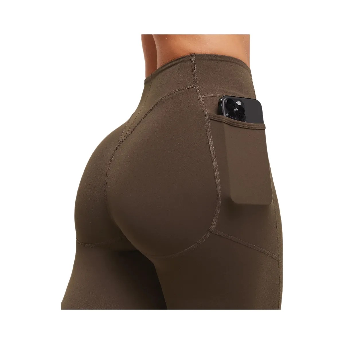 Gymshark Lifting Pocket Leggings - Archive Brown - HypeFly India View 4
