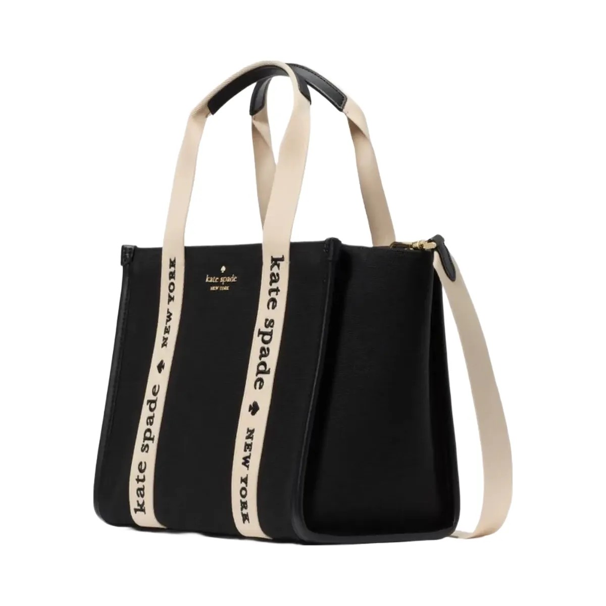 Kate Spade Kip Canvas Small Tote Black - HypeFly India View 1