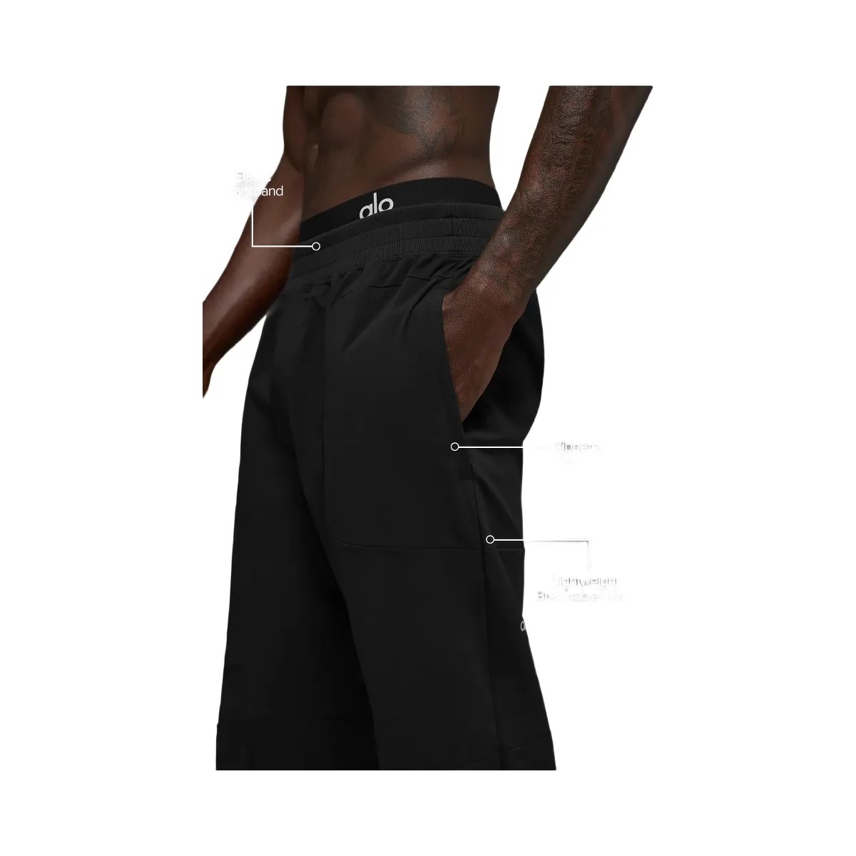 Alo Men's Co-Op Pant (Regular) - Black - HypeFly India View 2