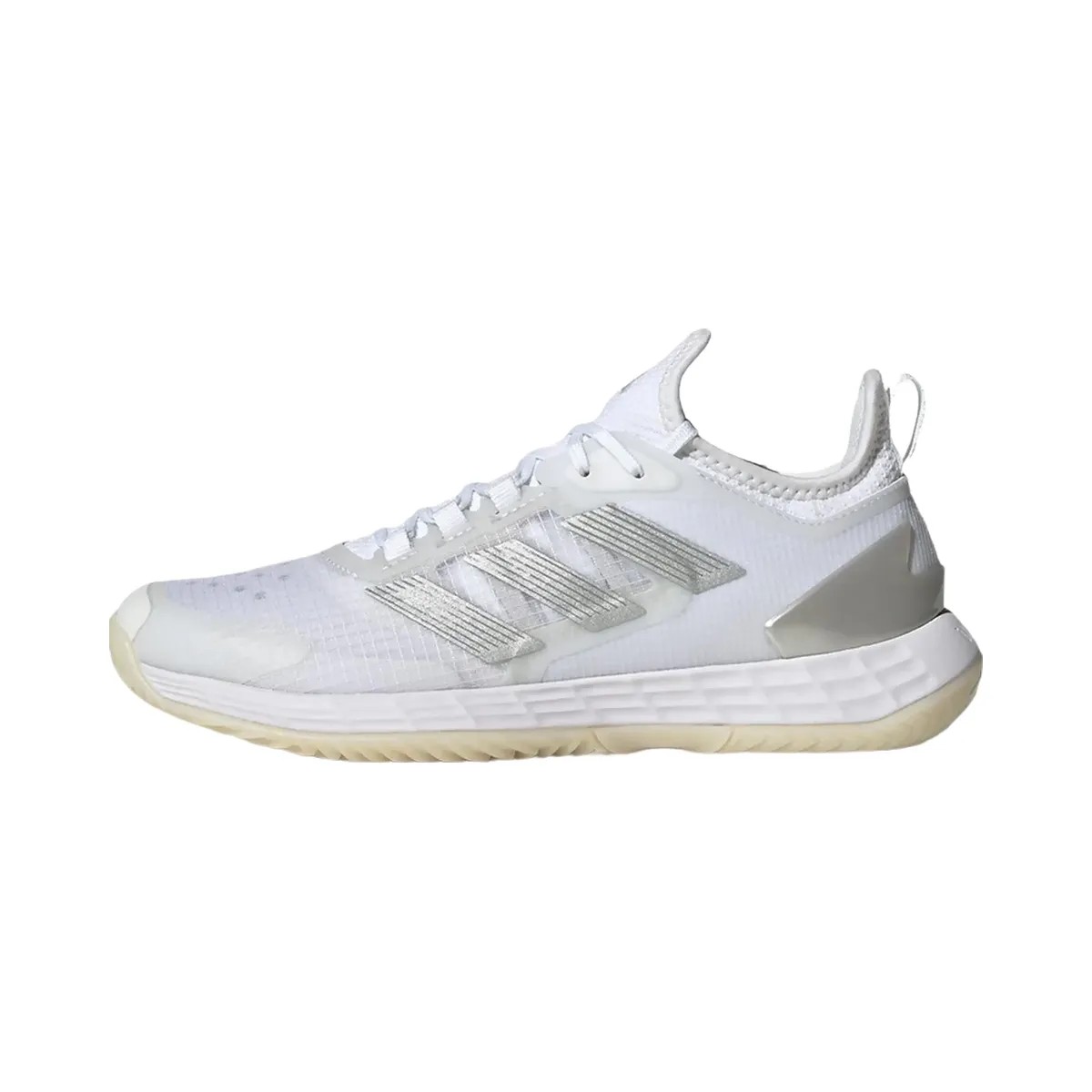 Adidas Adizero Ubersonic 4.1 Cloud White Silver Metallic Grey - HypeFly India View 2
