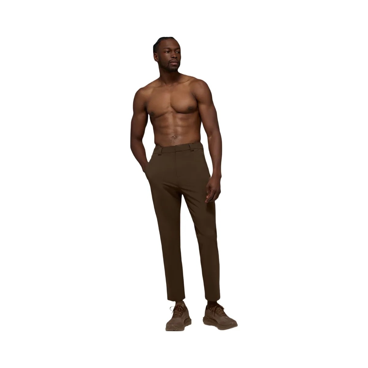 Alo Men's Co-Op Cropped Tech Trouser - Espresso - HypeFly India View 1
