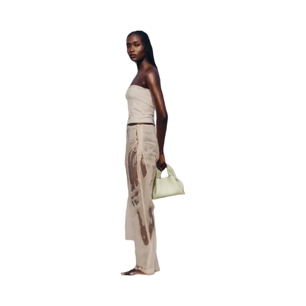 Polene Numero Neuf Mini Textured Aloe - HypeFly India View 3