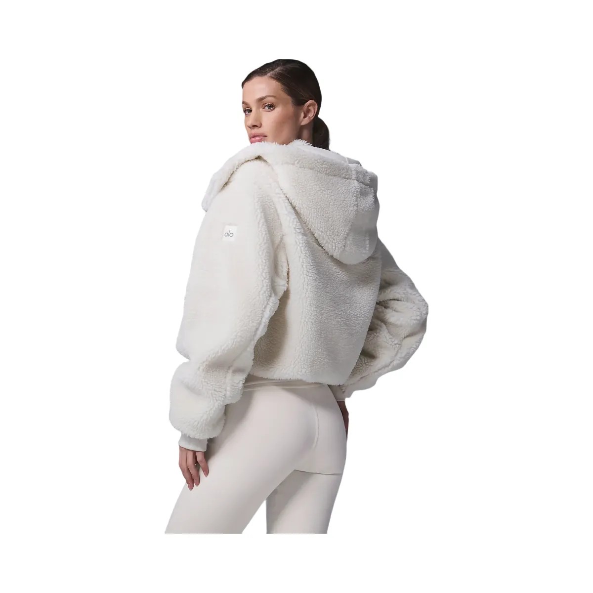 Alo Women's Foxy Sherpa Jacket - Ivory - HypeFly India View 2