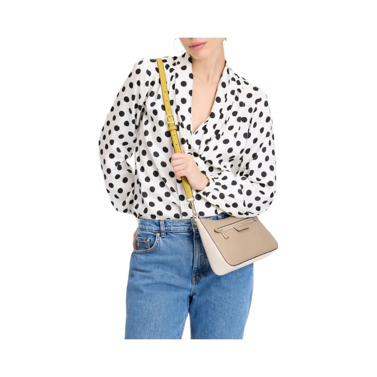 Kate Spade Hudson Colorblocked Convertible Crossbody Timeless Taupe Multi - HypeFly India View 3