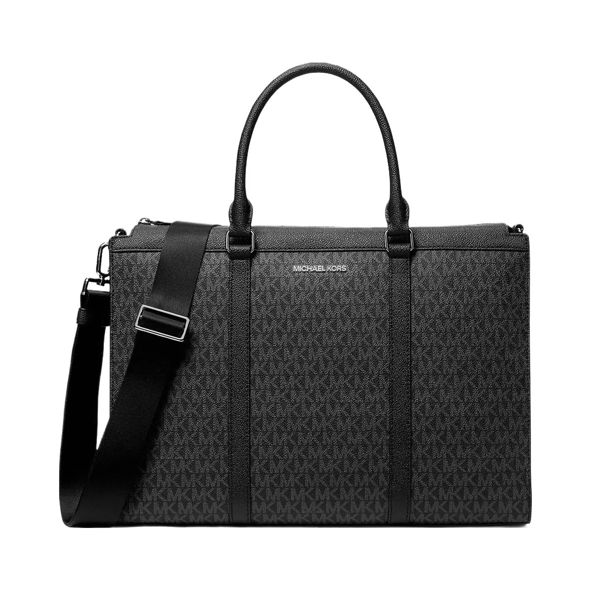 Michael Kors Cooper Signature Logo Briefcase Black - HypeFly India View 1