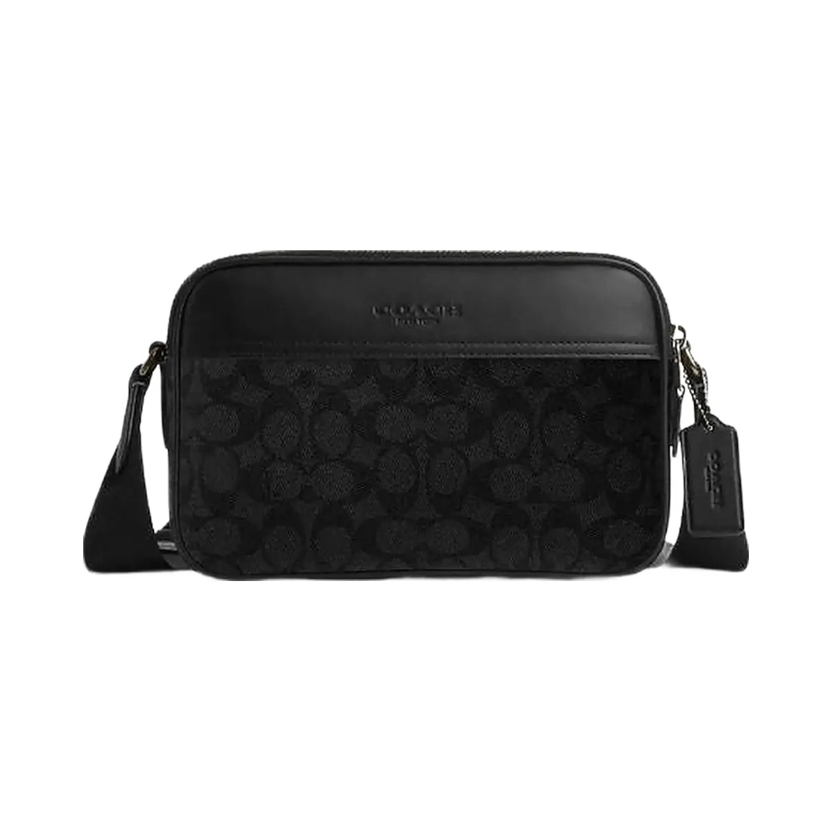 Coach Graham Crossbody Bag In Signature Canvas Signature Canvas-Gunmetal-Charcoal-Black - HypeFly India View 1