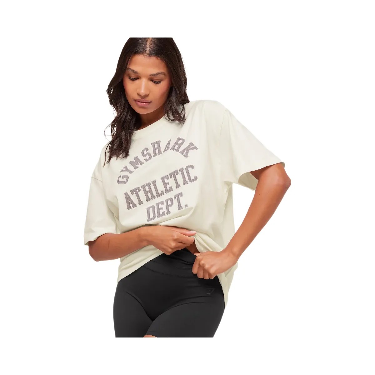 Gymshark Athletic Department Oversized Graphic T-Shirt - Soft White - HypeFly India View 4
