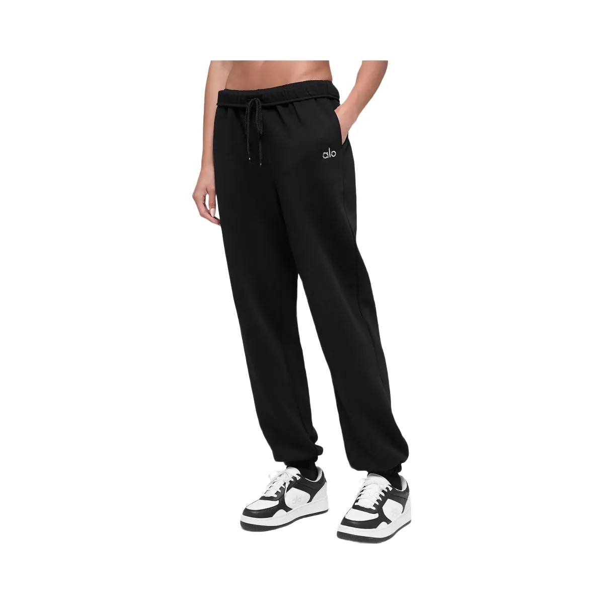 Alo Women's Accolade Sweatpant - Black - HypeFly India View 2