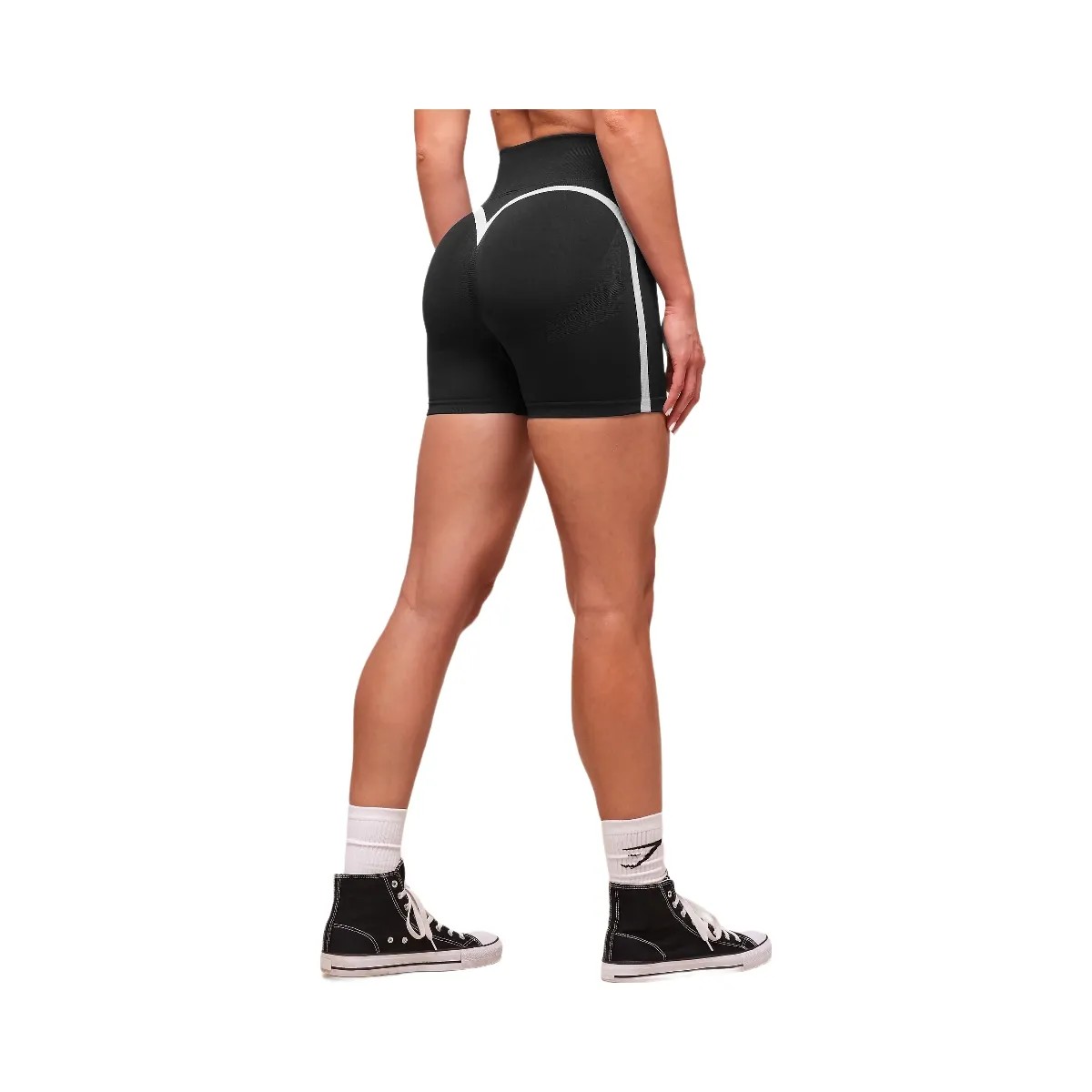 Gymshark Lift Campus Seamless Short - Black - HypeFly India View 3