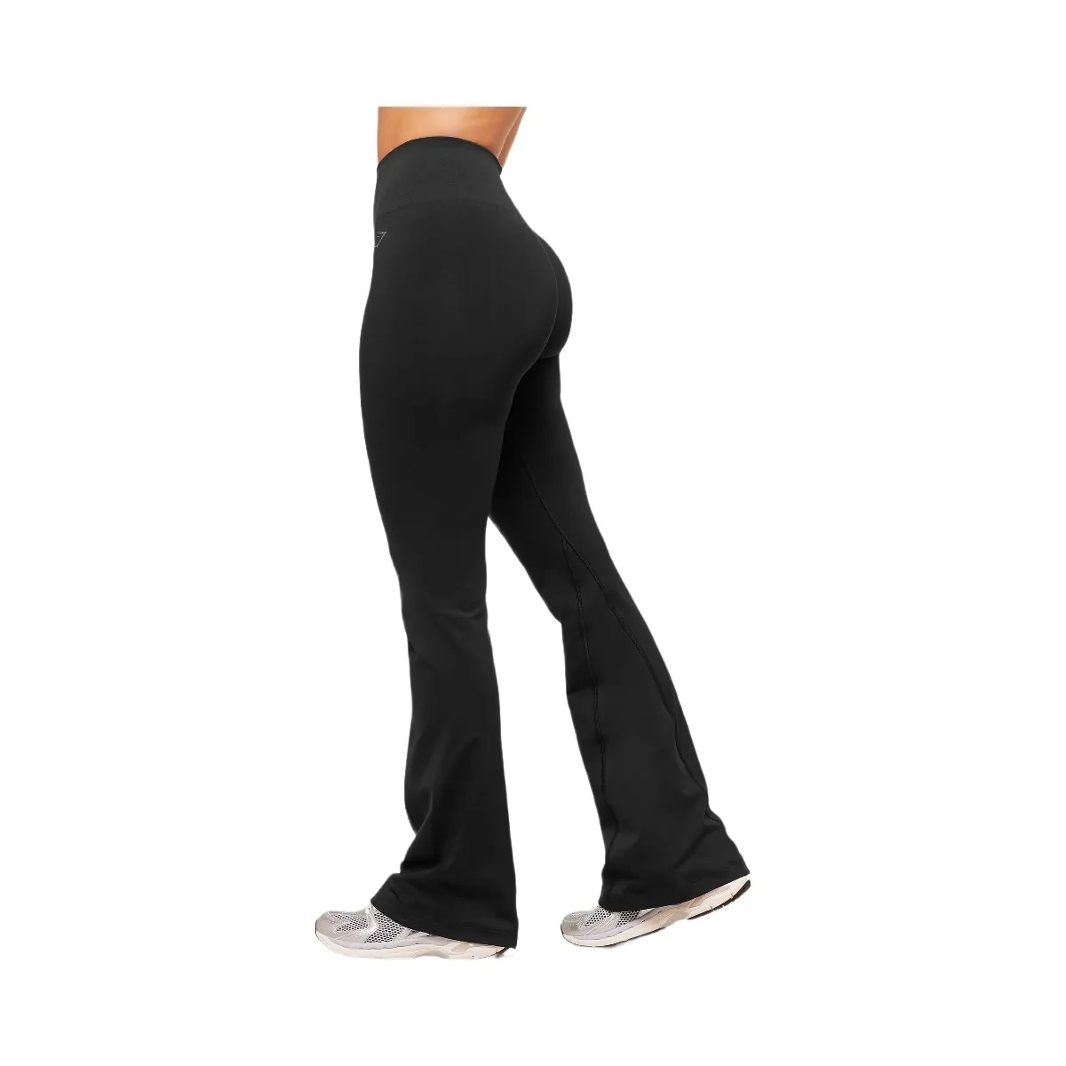 Gymshark Soft Sculpt Flared Leggings - Black - HypeFly India View 3