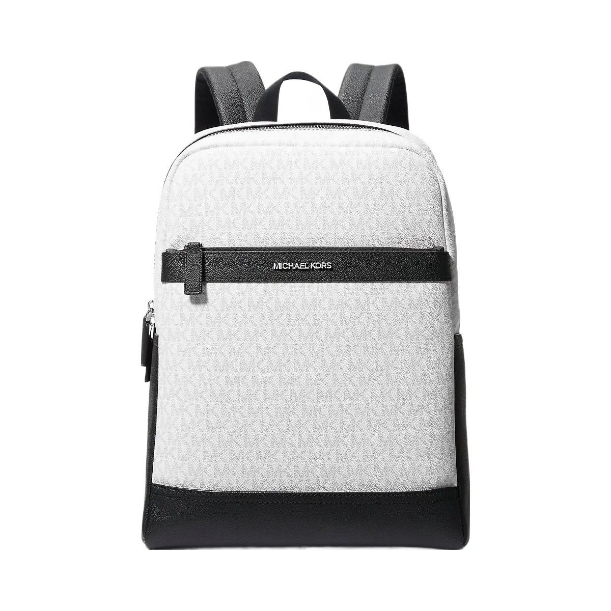 Michael Kors Cooper Medium Signature Logo Backpack Bright Wht - HypeFly India View 1
