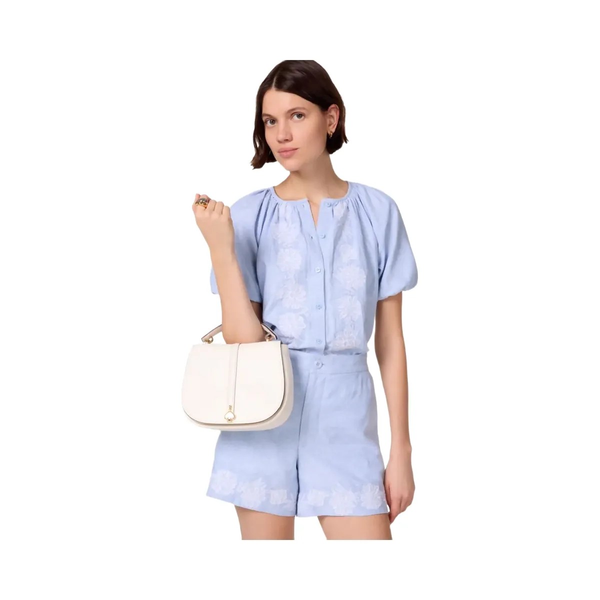 Kate Spade Kayla Pebbled Leather Saddle Bag Meringue - HypeFly India View 2