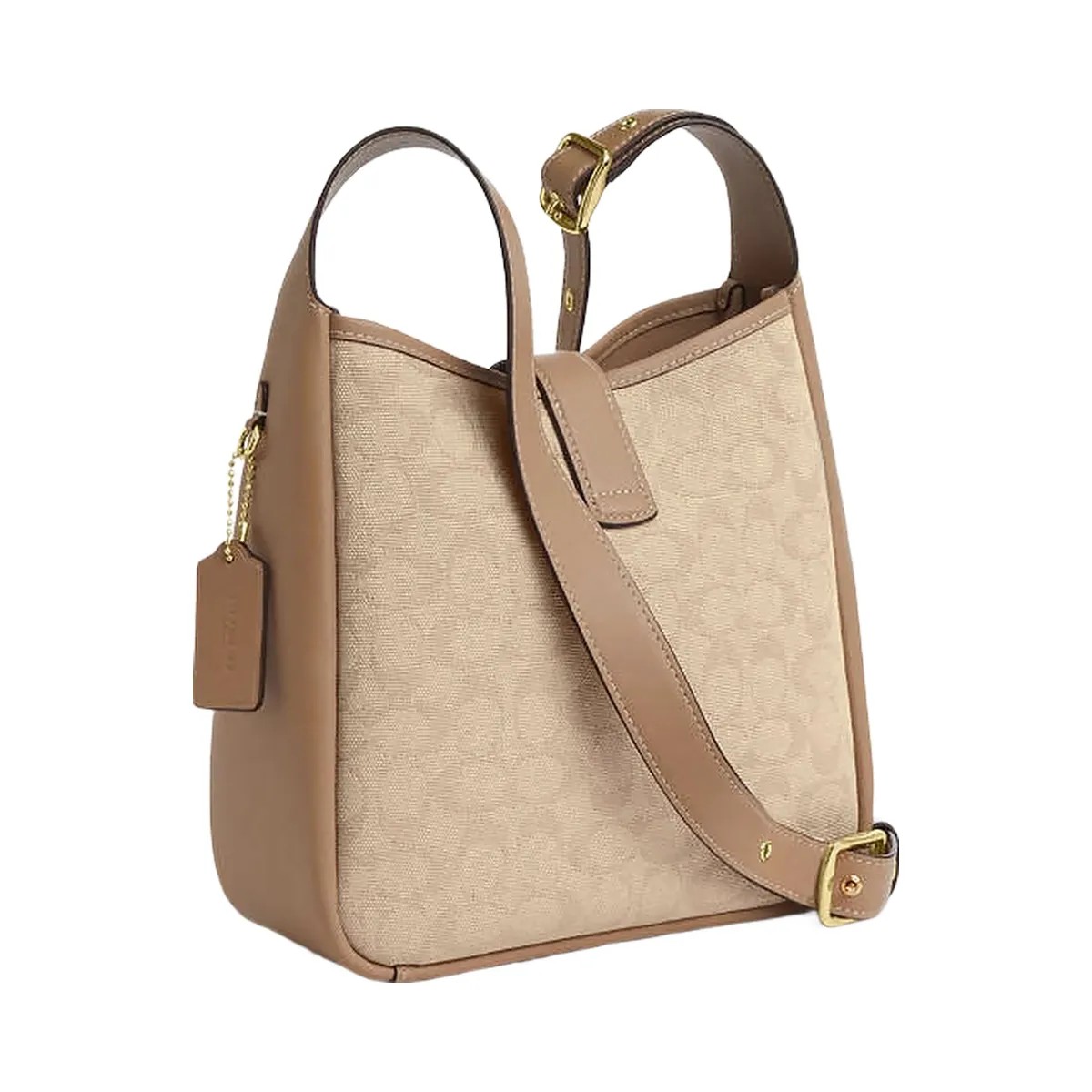 Coach Hadley Convertible Crossbody Bag With Signature Canvas Im-Dark Natural Multi - HypeFly India View 4