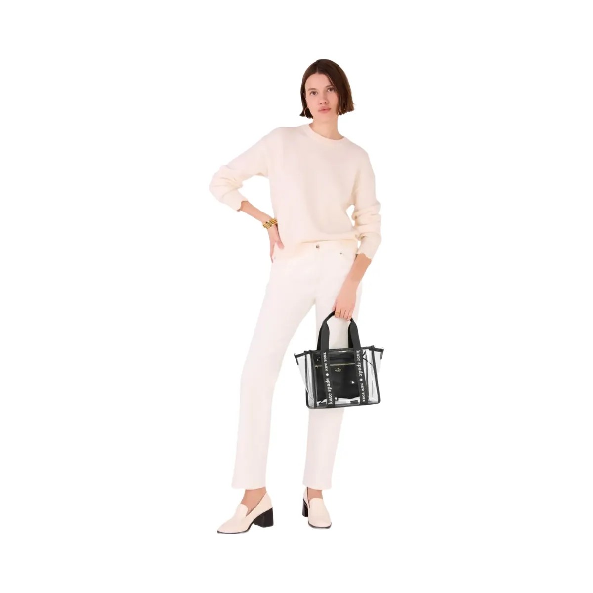 Kate Spade Kip Clear Small Tote Black - HypeFly India View 2